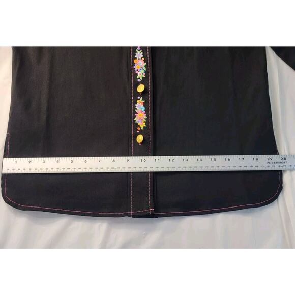 Bob Mackie Wearable Art May day Long Sleeve Button Heavy Shirt Women's XXS 2XS - Picture 16 of 16